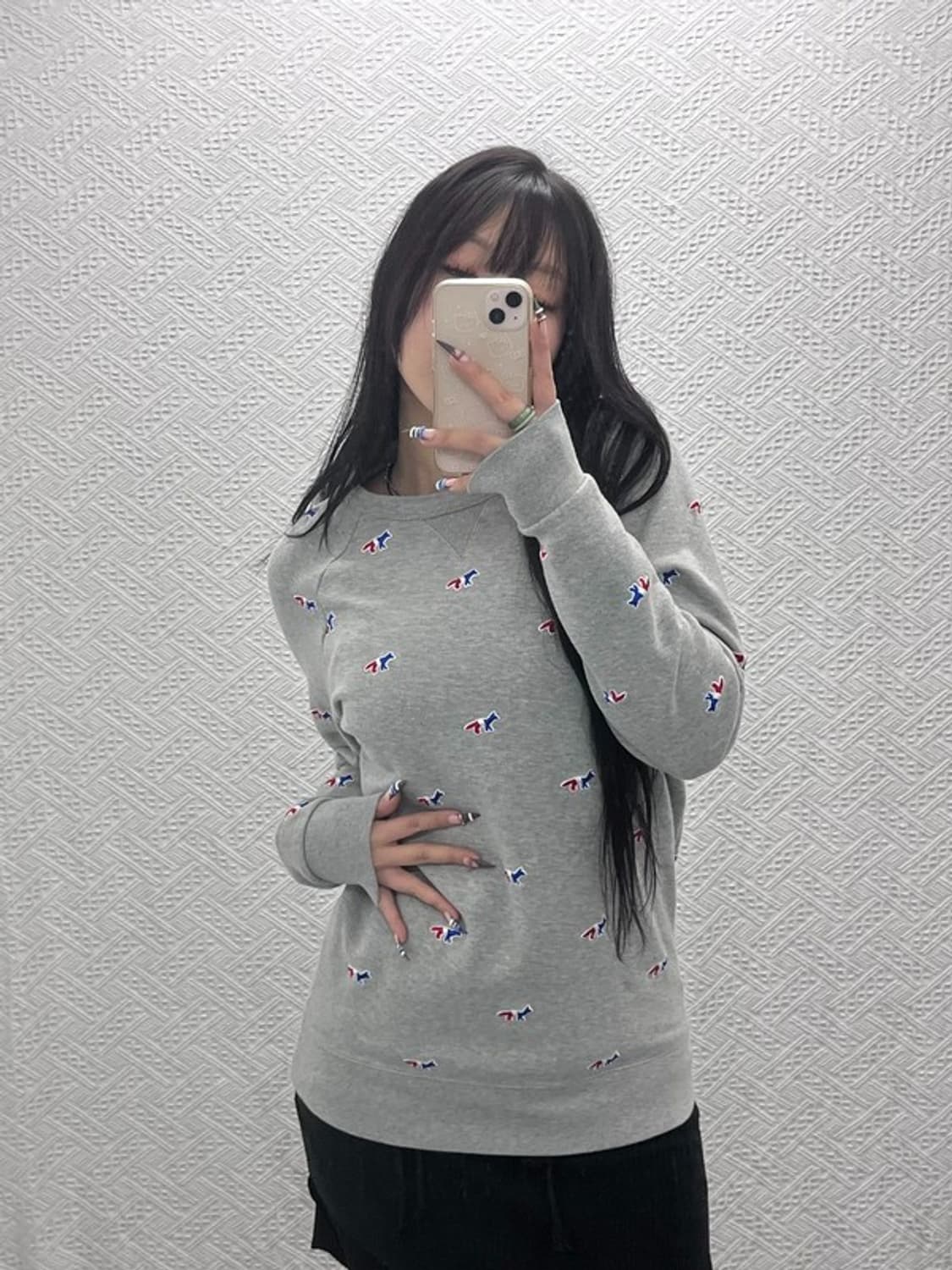 메종 키츠네 키치 멀티컬러 폭스패치 맨투맨 S C07625 상품이미지1