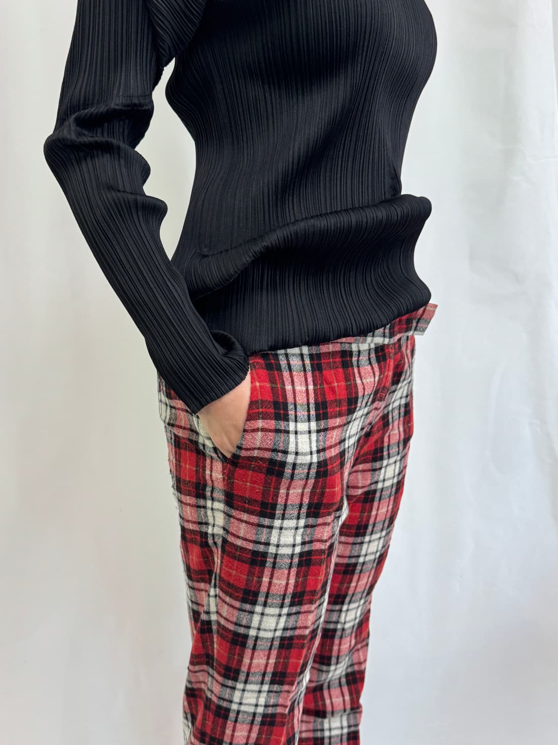 폴스미스 울 린넨 체크 바지 상품이미지1