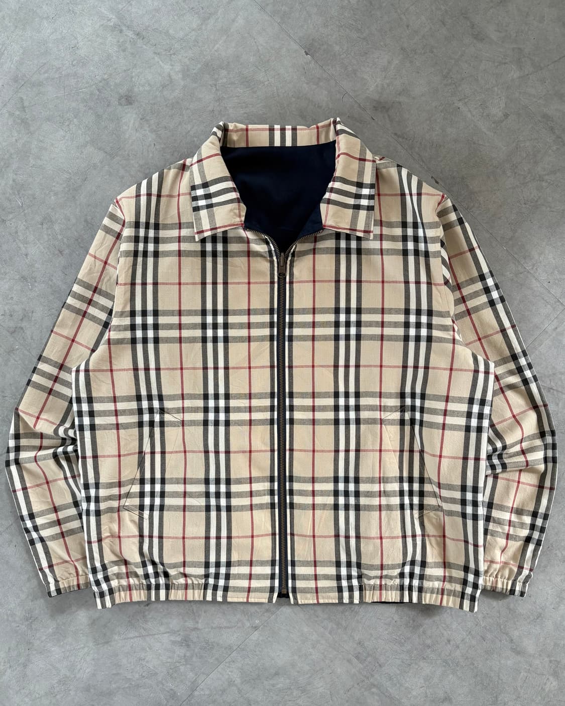 Burberry 버버리 네이비 노바체크 리버시블 자켓 상품이미지9