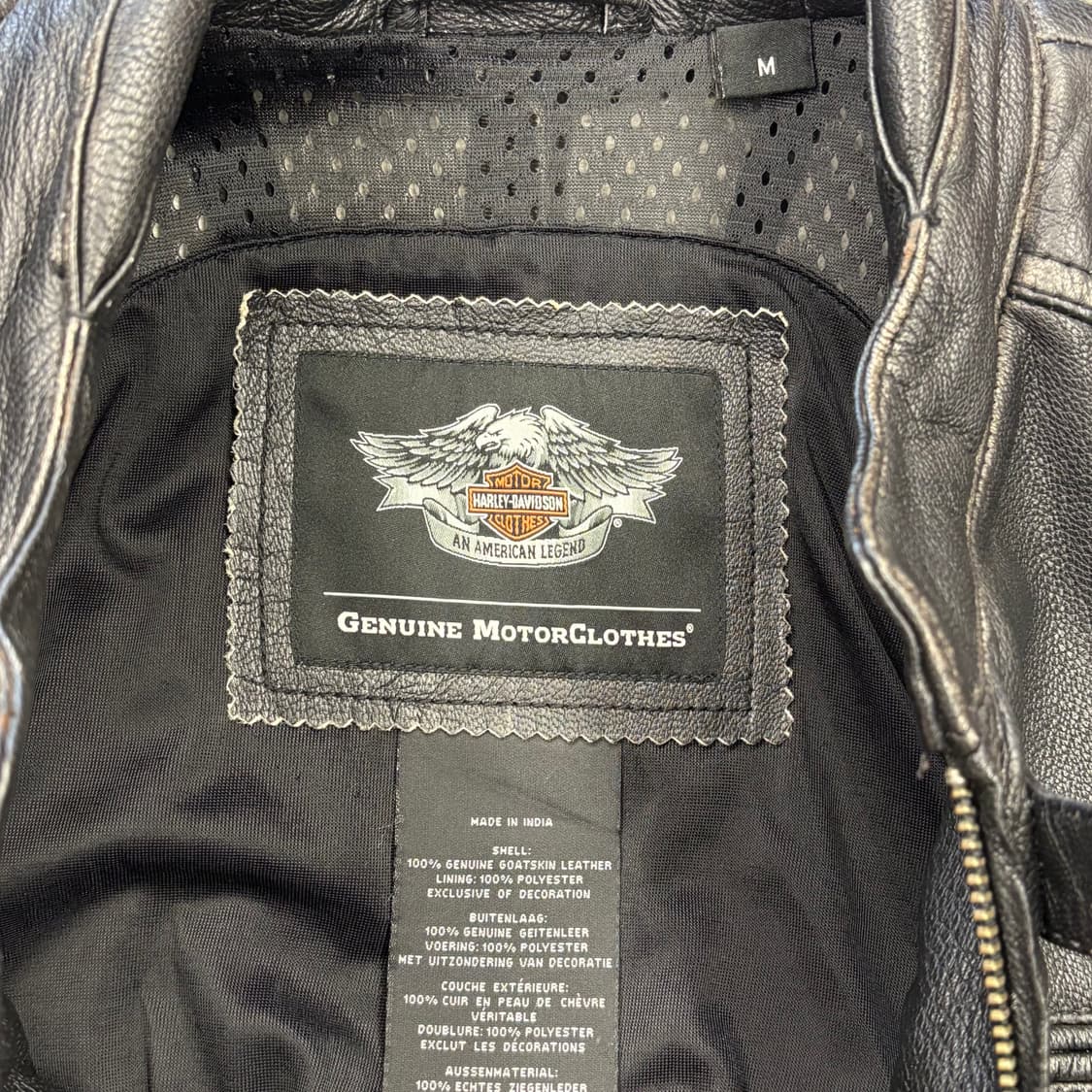 M 할리데이비슨 소가죽 라이더 레더 자켓 상품이미지4