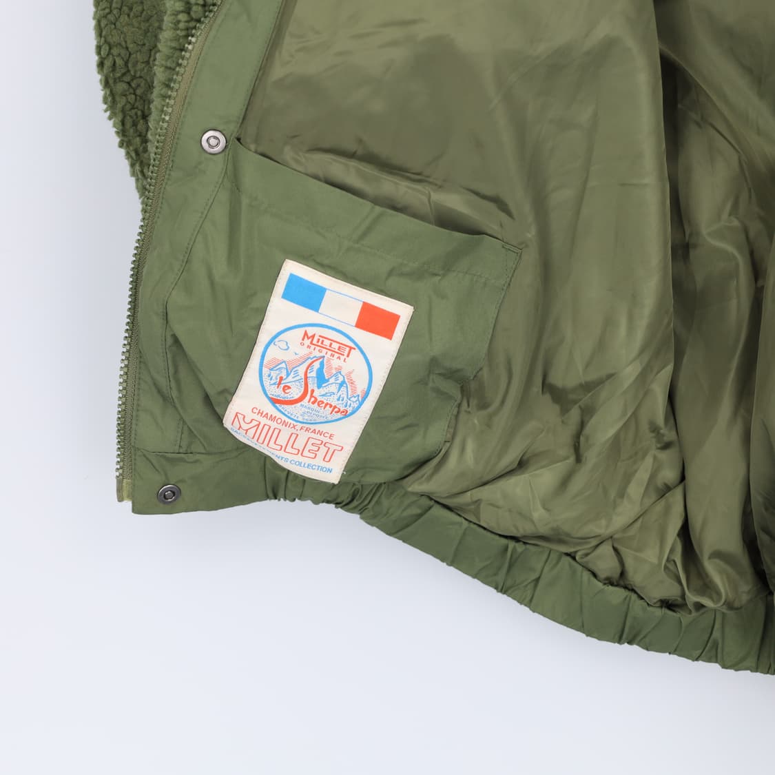 95 밀레 발란사 쉐르파 푸퍼 숏패딩 자켓 카키 4185 상품이미지7