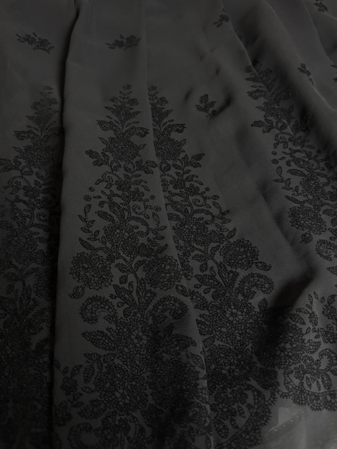 빈티지 플라워 자수 미디 스커트 상품이미지2