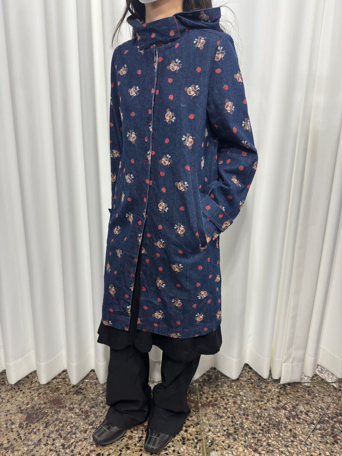 lovers house printjng denim hood jacket 상품이미지5