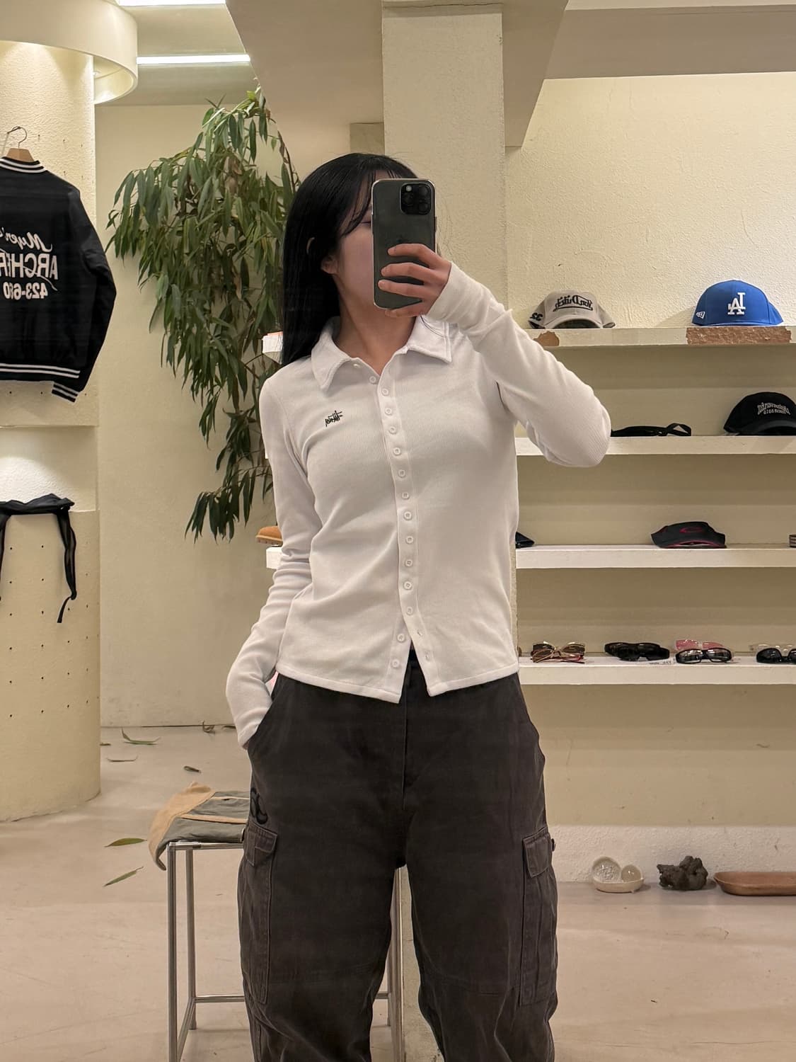 스투시 슬림핏 여성 카라 티셔츠 U473 상품이미지1