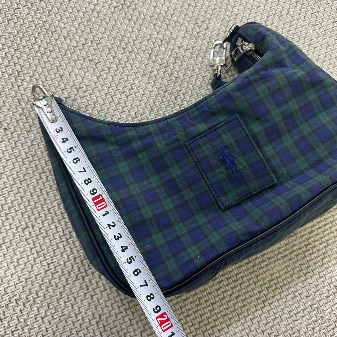 실측확인 폴로랄프로렌 체크 호보백 0406D 상품이미지4