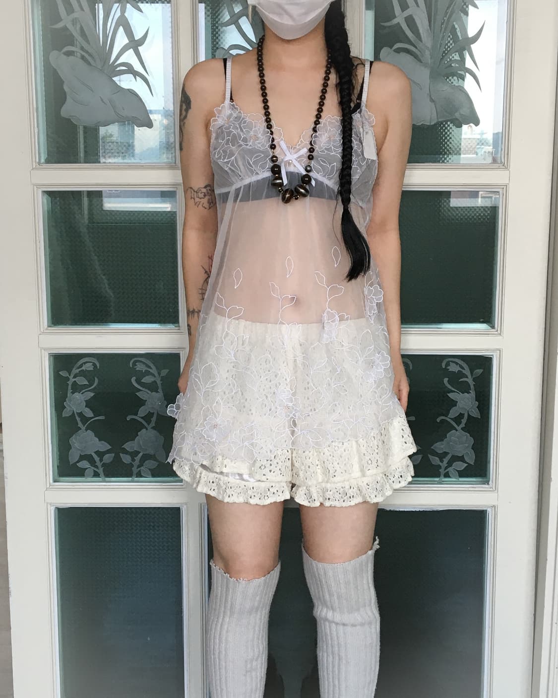 Flower point see through sleeveless 상품이미지7