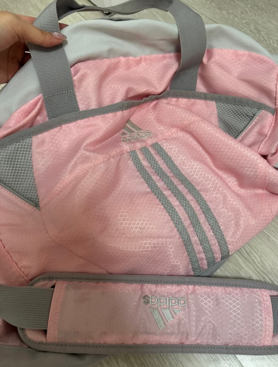 아디다스 빈티지 핑크 더플백 보스턴백 숄더백 대장급 스포티 갸루 상품이미지3