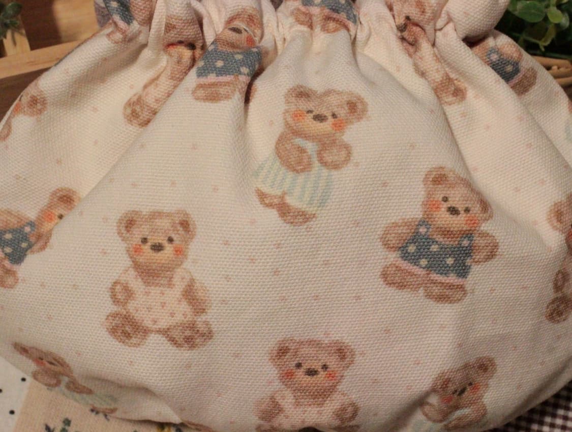 핸드메이드 곰무늬 밴딩 파우치 상품이미지10