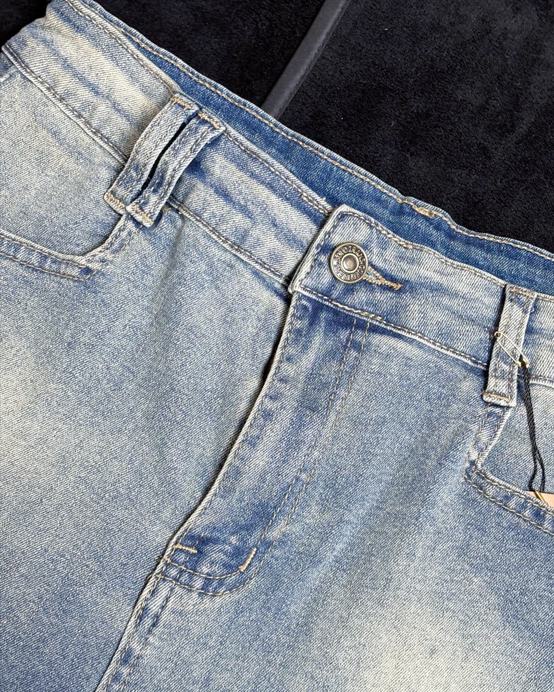 일본빈티지 V라인 데님쇼츠 상품이미지3