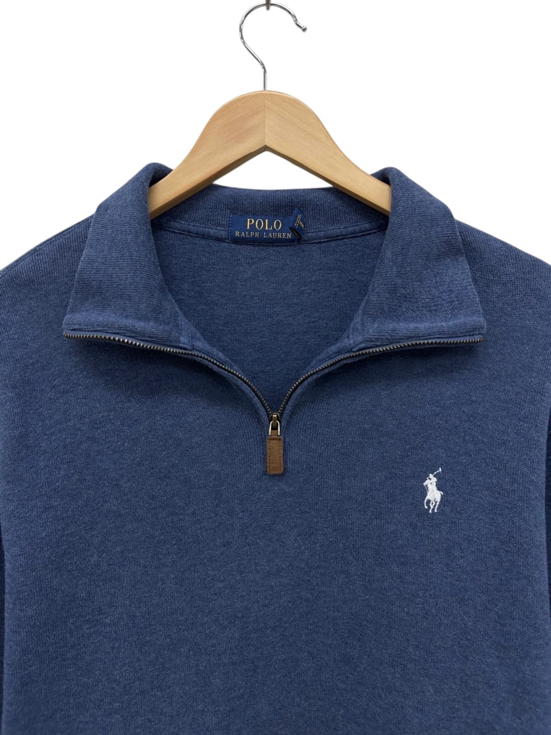 폴로 반집업 니트 소라색 (XL) 상품이미지2