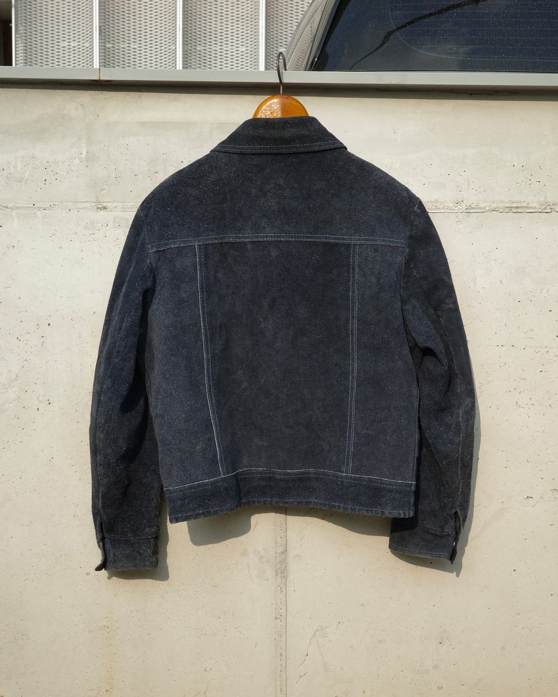 70s Ralph Edwards 슬럽 네이비 스웨이드 자켓 상품이미지5
