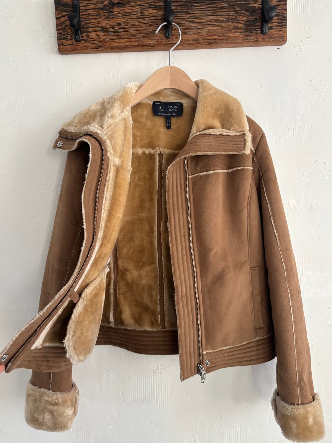 Armani 아르마니 진스 스웨이드 시어링 자켓 상품이미지4