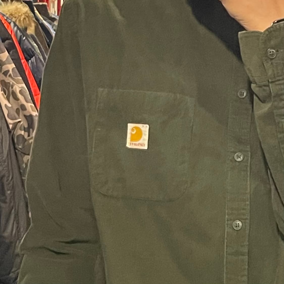 [IM] carhartt 킬하트 카키 코듀로이 셔츠 상품이미지5