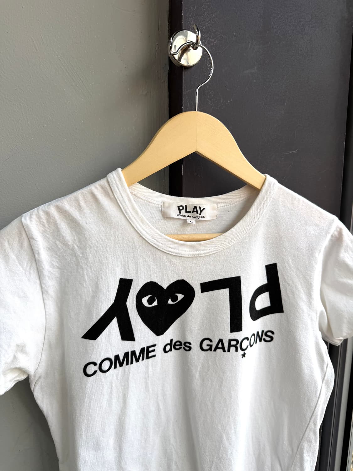 L/ 꼼데가르송 리버스 로고 라운드 반팔 상품이미지3