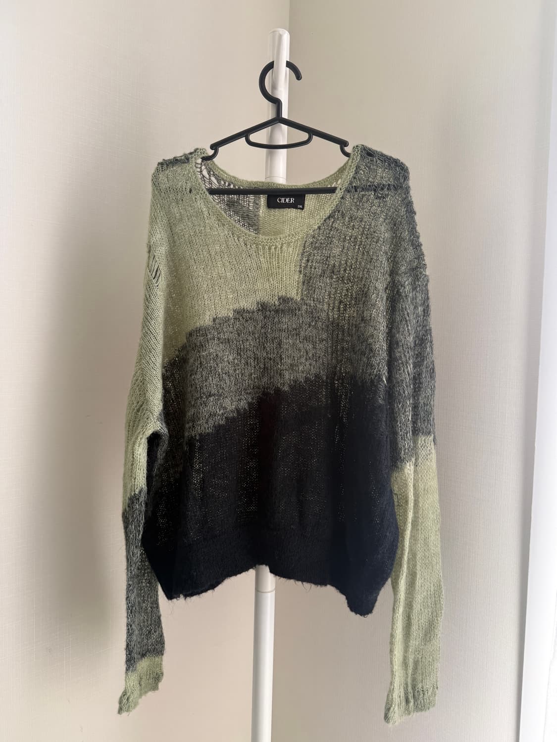 shop CIDER 그라데이션 그물 니트 상품이미지1