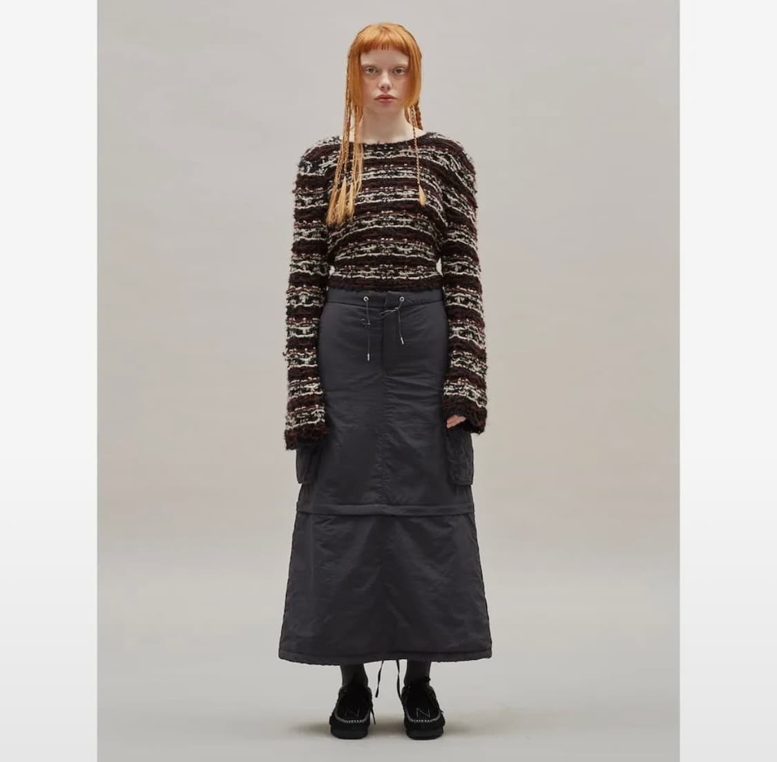 샌드사운드 카고 패딩 스커트 애쉬 상품이미지3