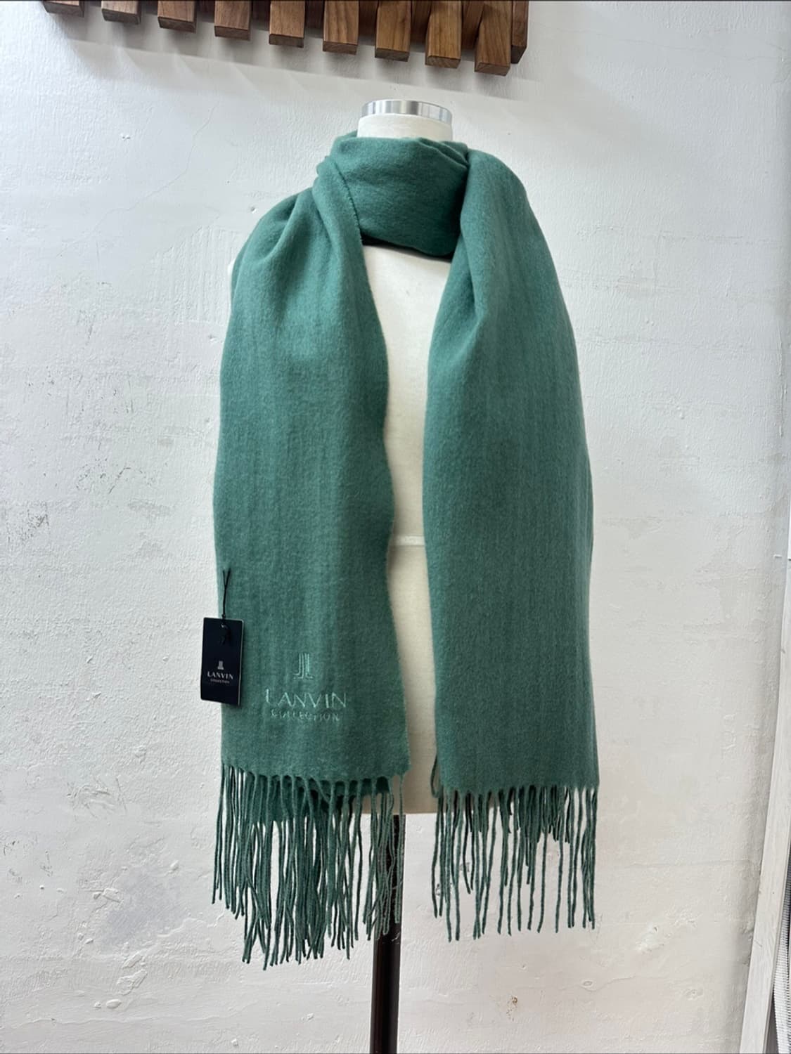 택있는새상품 LANVIN 랑방 캐시미어 100% 숄 머플러 상품이미지3