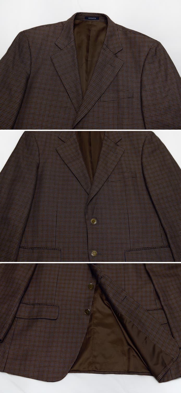 로가디스 골든텍스 울실크 체크 블레이저 자켓 (100) 상품이미지4