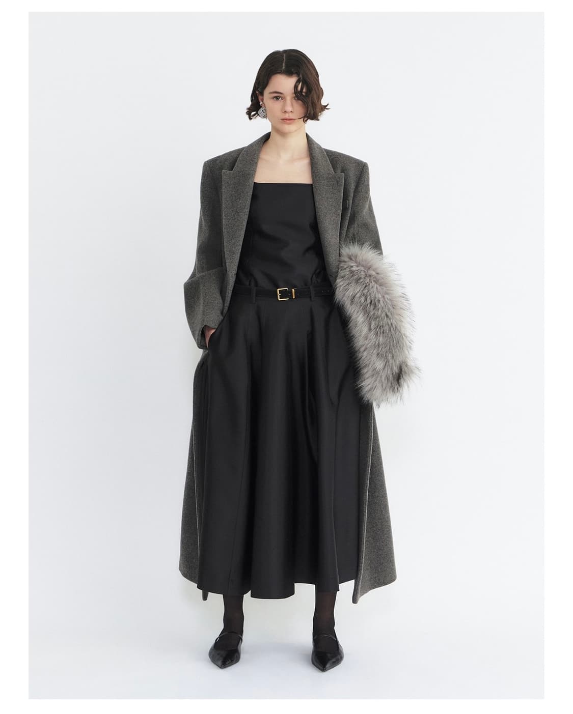 가브리엘리 캐시울블렌드 롱코트 S 미사용품 상품이미지4