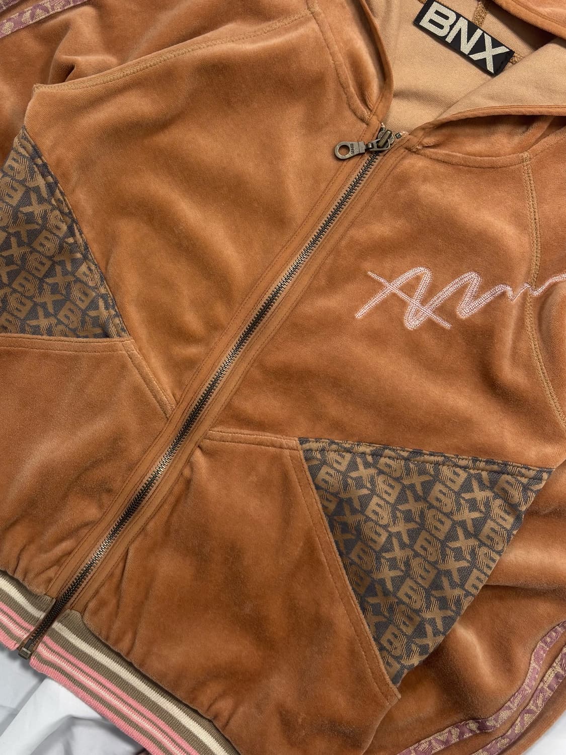 Vintage Brown Velvet Hood Zip-Up  상품이미지6