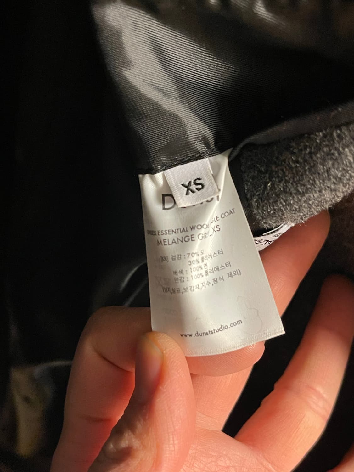 (우먼) 던스트 멜란지 그레이 울 싱글코트 상품이미지5