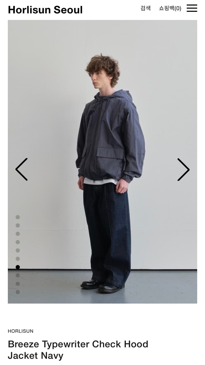 홀리선 26SS 바람막이 체크자켓 (네이비) 상품이미지2