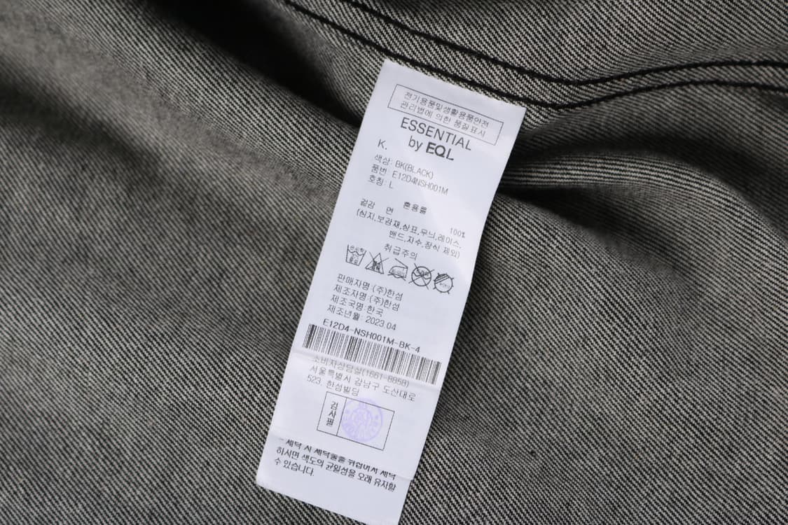 [L] 한섬EQL 데님 오버셔츠 자켓 상품이미지3