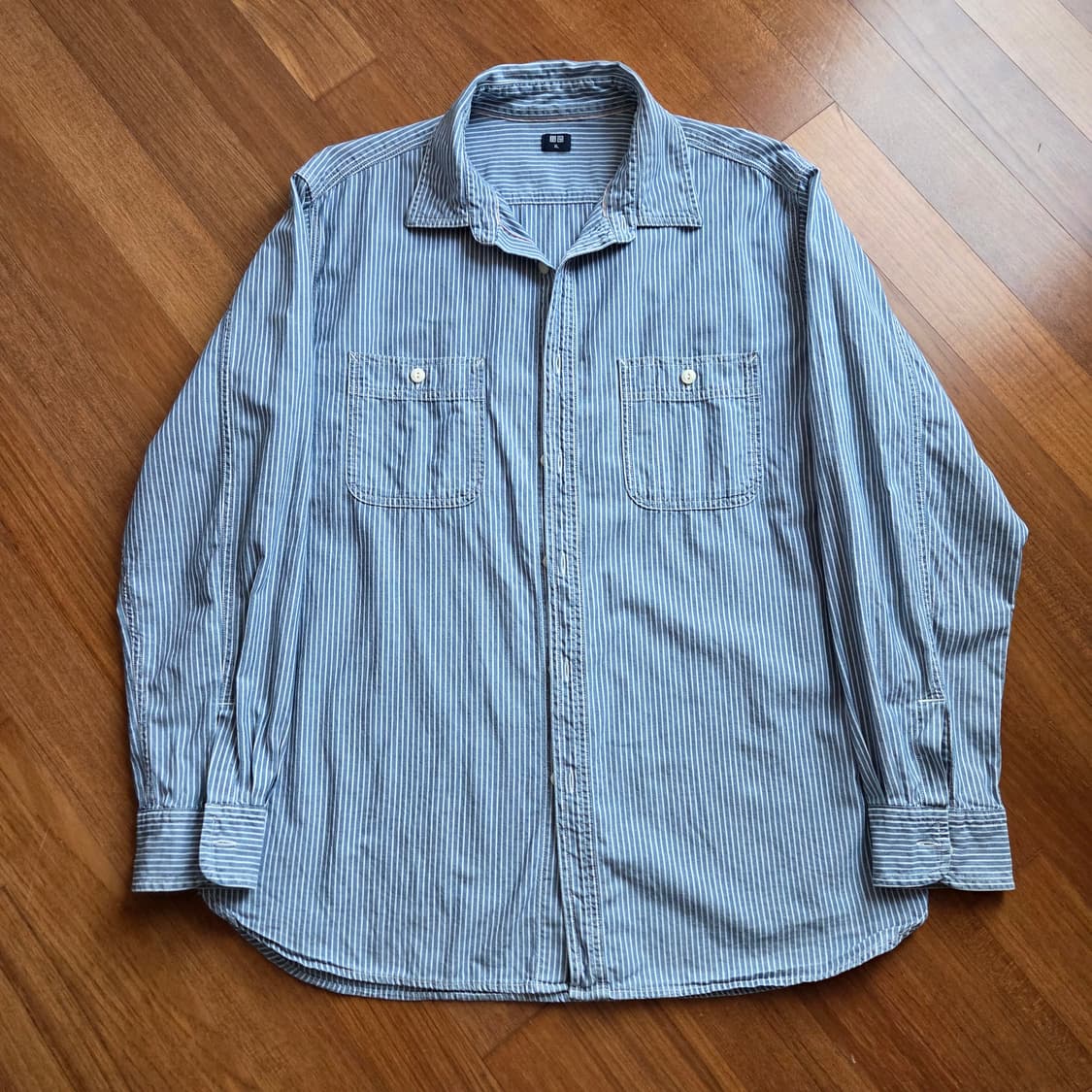 유니클로 히코리 셀비지 워크 셔츠 XL 상품이미지1