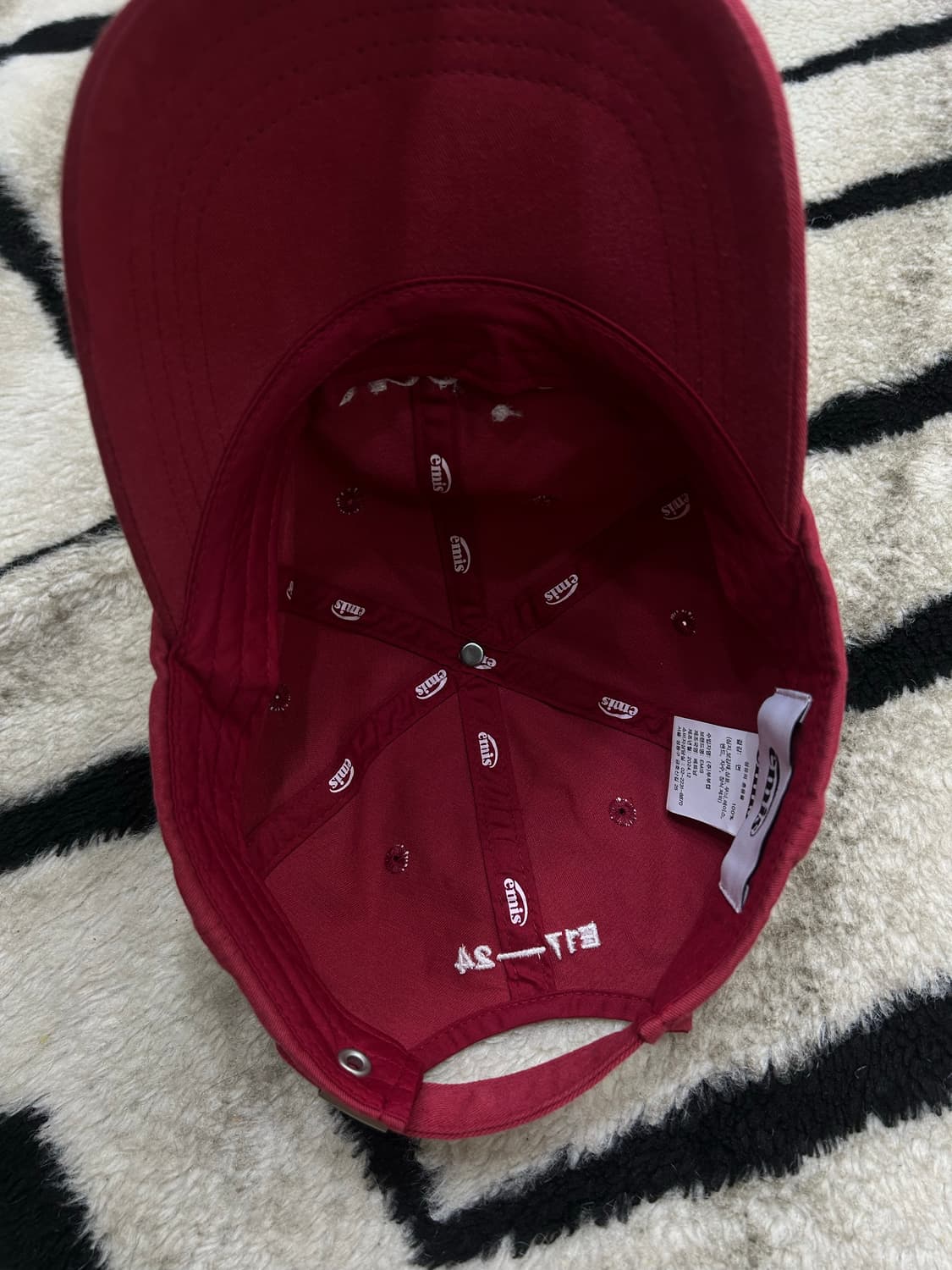 이미스 아플리케 볼캡/레드 상품이미지4