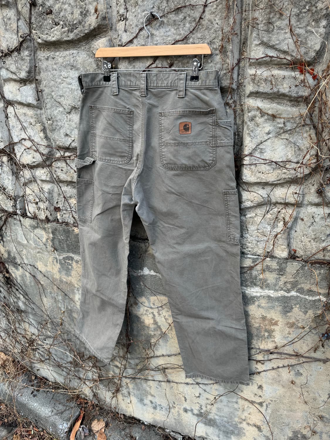 칼하트 빈티지 b151 LBR 카펜터 싱글니 카고 워크 팬츠 상품이미지4