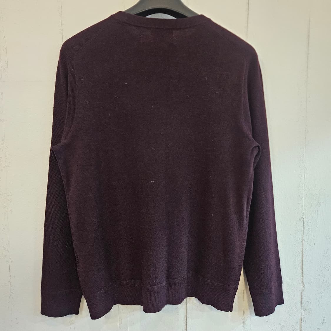 지오지아 캐시미어 라운드넥 긴팔 니트 100 와인색 상품이미지4