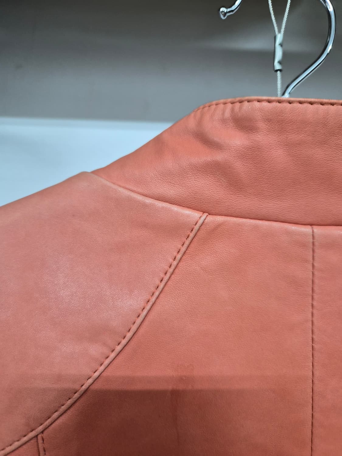 레니본 셔링 양가죽자켓 상품이미지6