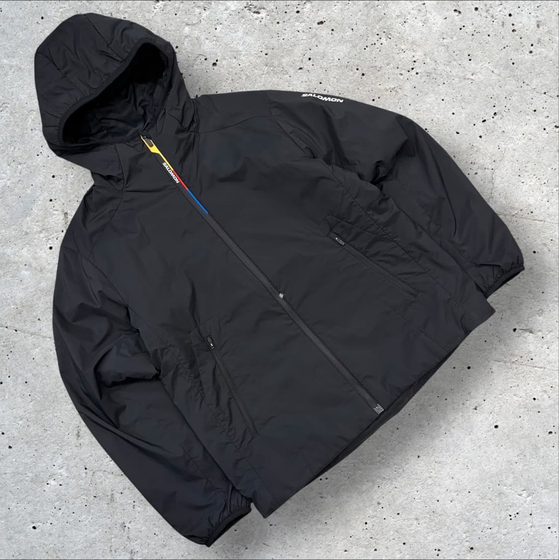 [M] 살로몬 모디세이 블랙 후드 바람막이 자켓 B613 상품이미지1