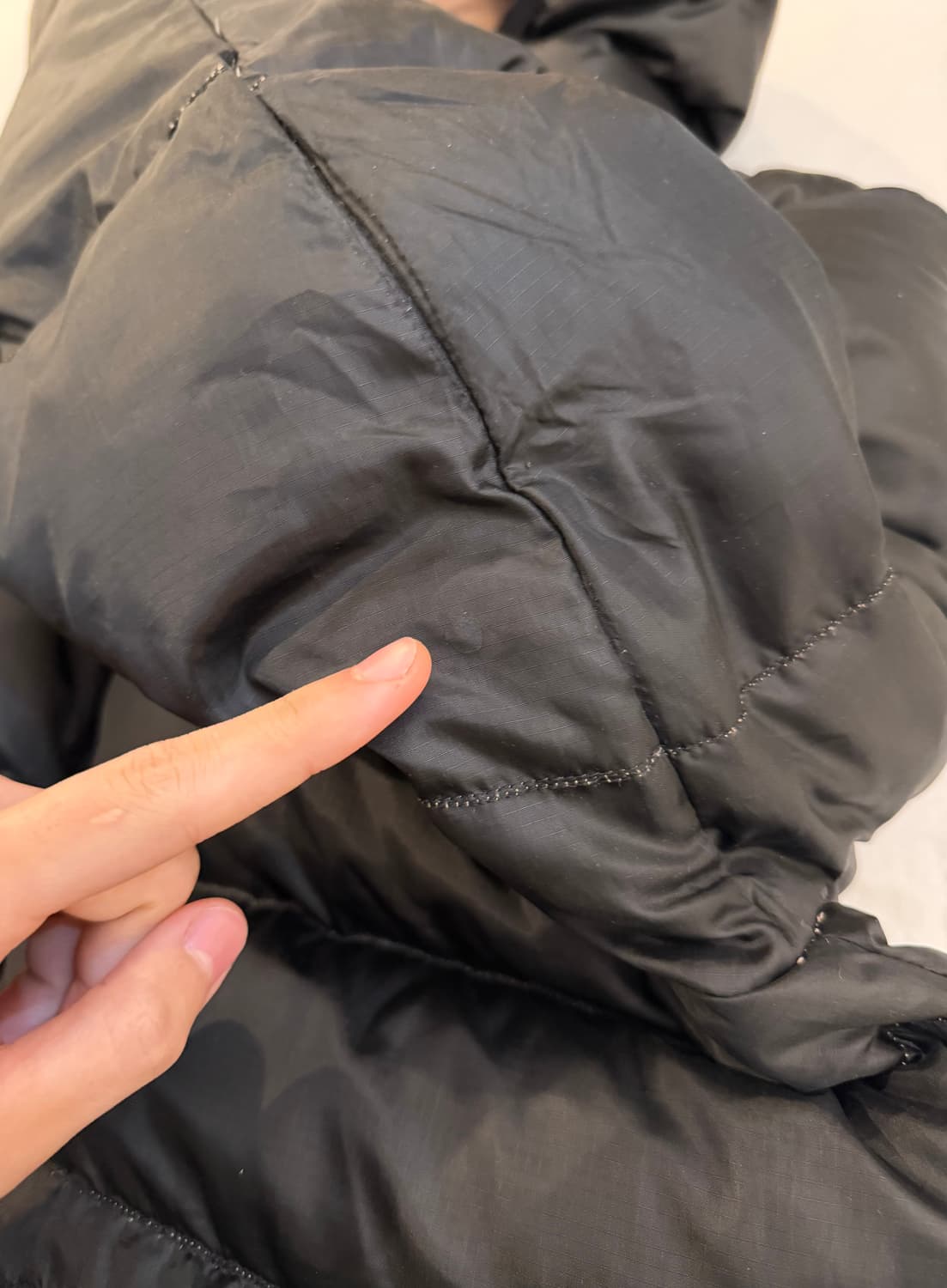 시에라 디자인 라이트 다운 파카 블랙 후드 패딩 상품이미지7