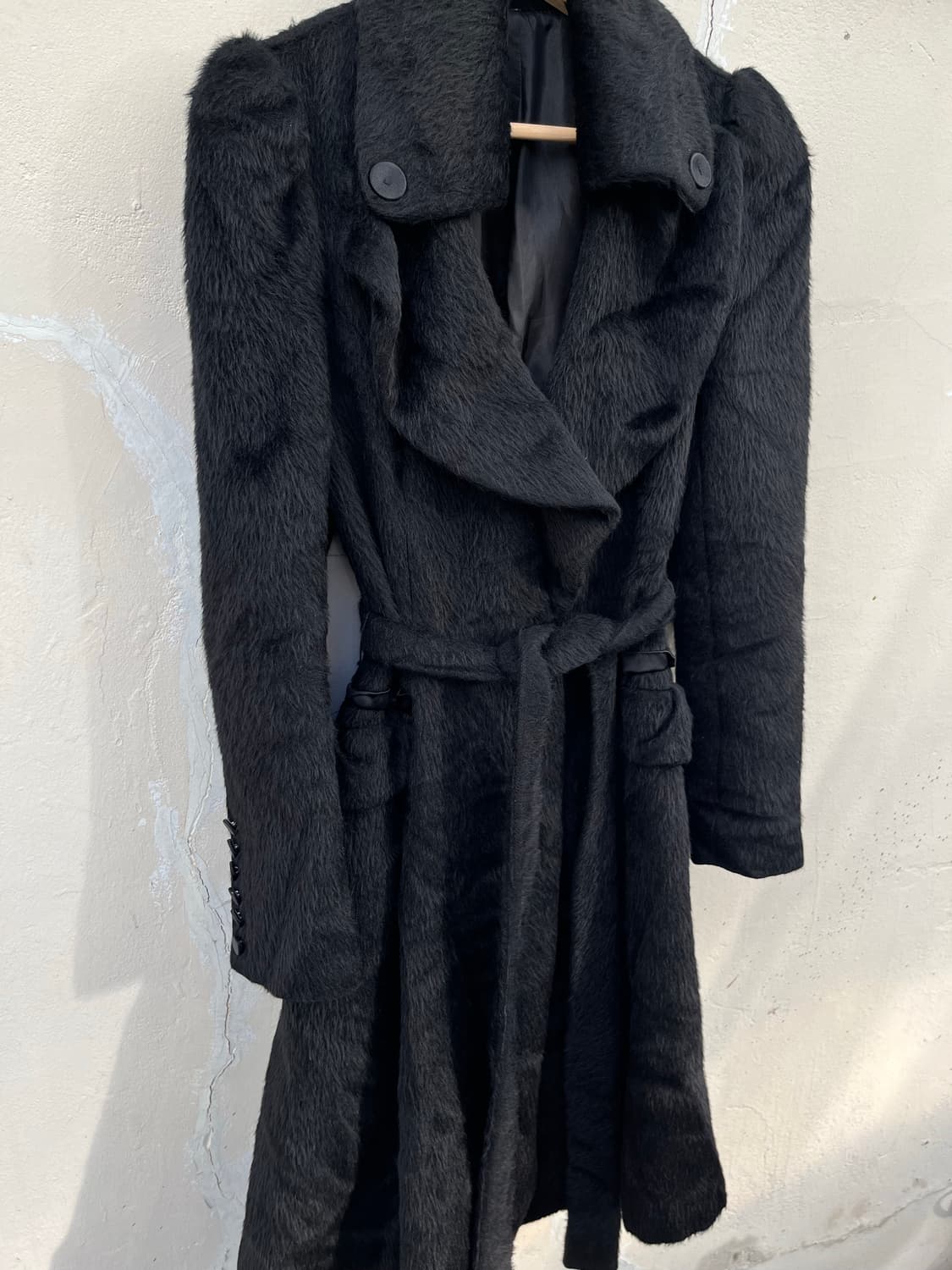 퍼프 숄더 롱코트 상품이미지3