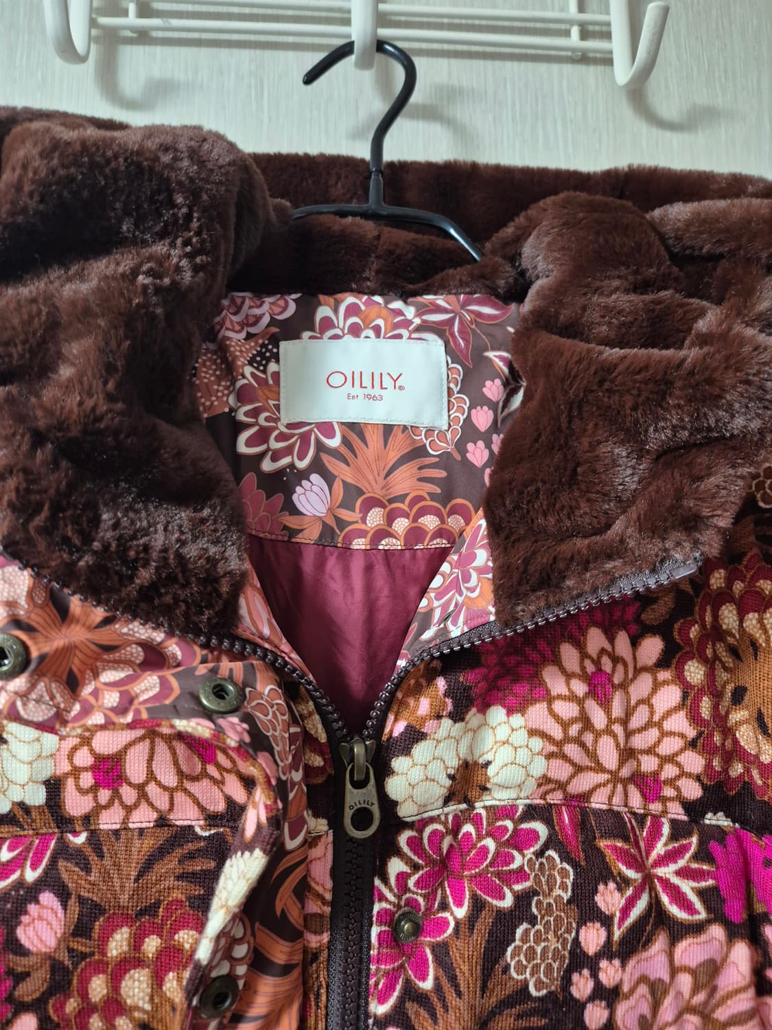 오일릴리 플라워 덕다운 패딩 코트 롱패딩 42 상품이미지5