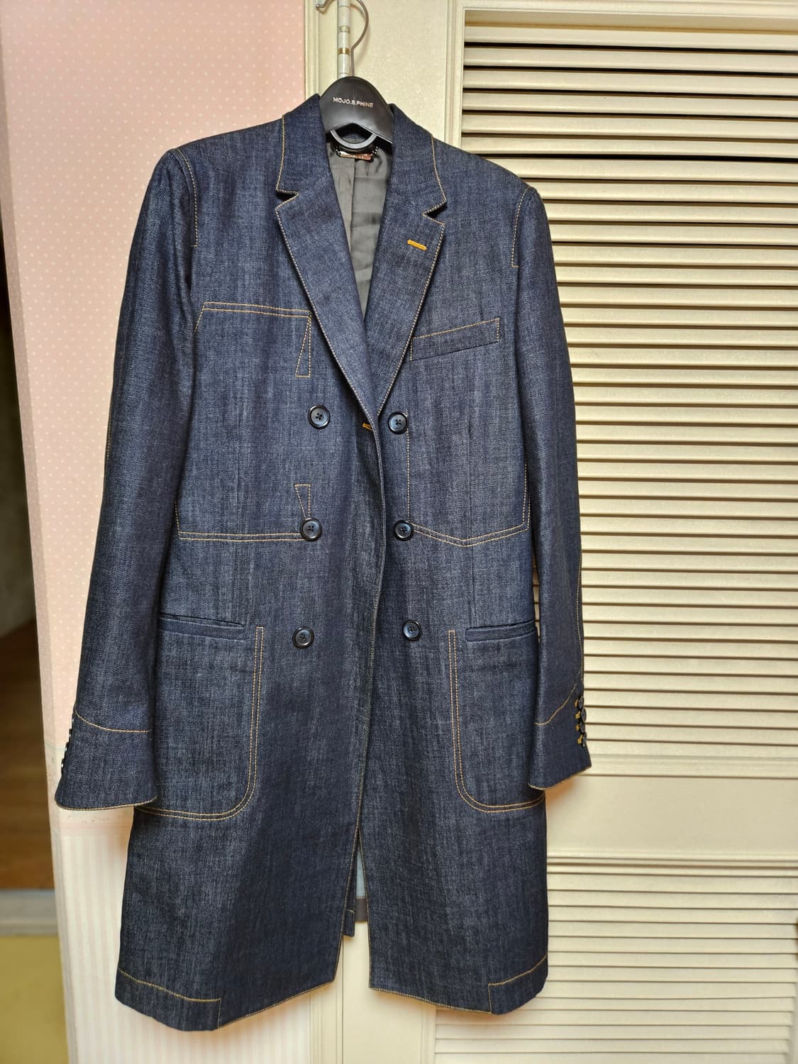 [명품/새상품] 돌체앤가바나 데님 더블 롱코트 상품이미지2