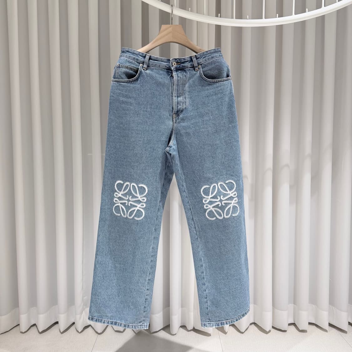 (A+/48) / 로에베 데님 아나그램 배기 데님 진 블루 상품이미지1