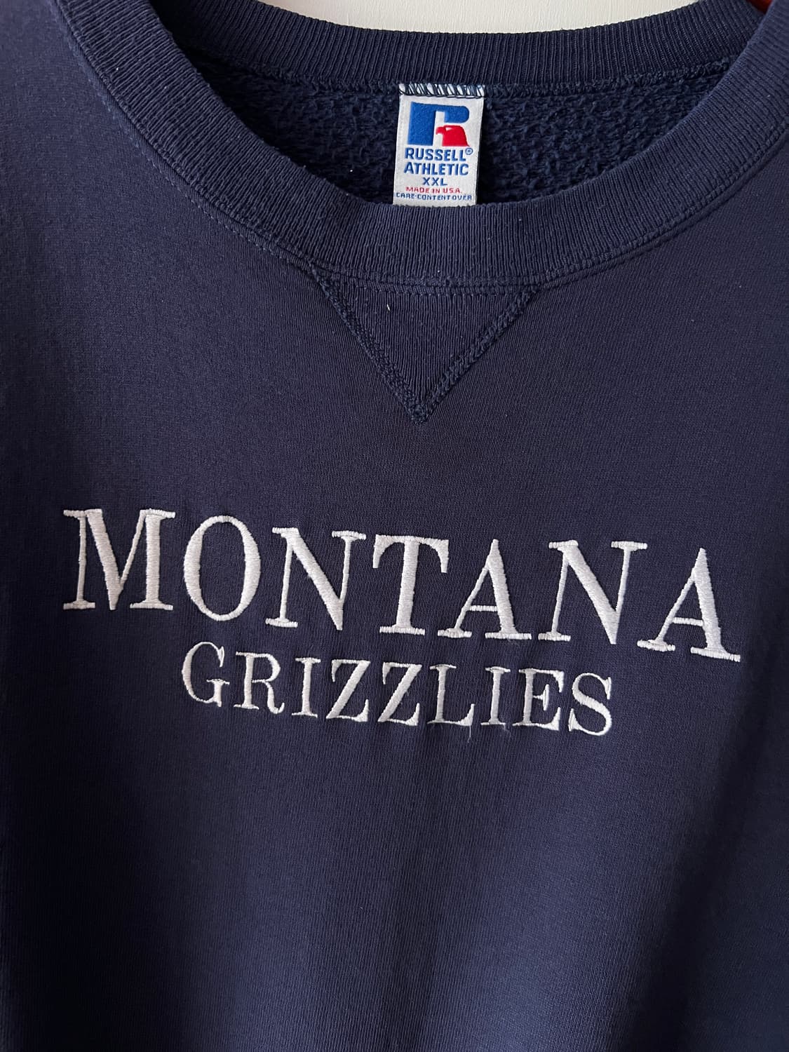 [2XL]90's 러셀 Made in USA 네이비 스웻셔츠 상품이미지4