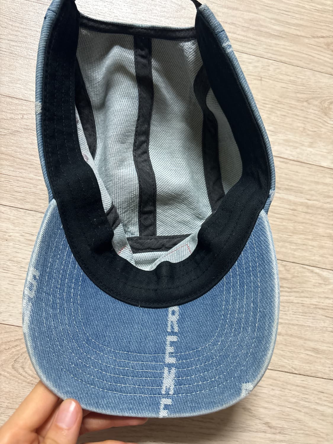 슈프림 데님 자카드 캠프캡 상품이미지4