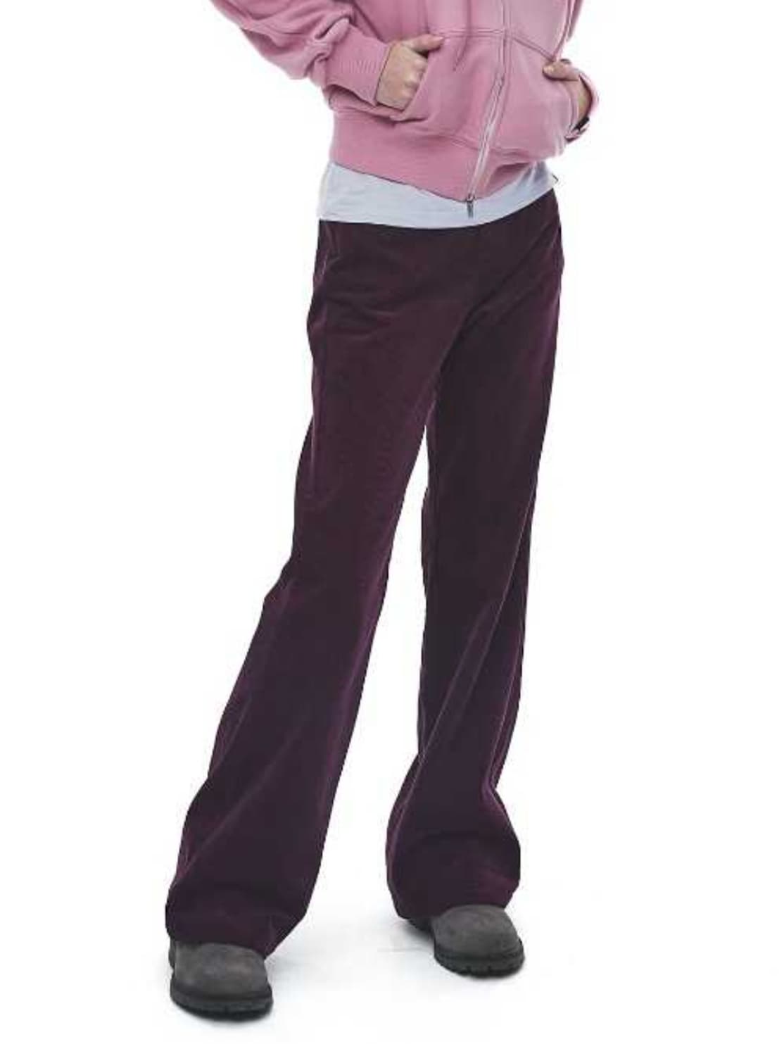 Qduroy Corduroy Bootcut Pants - Wine 상품이미지1