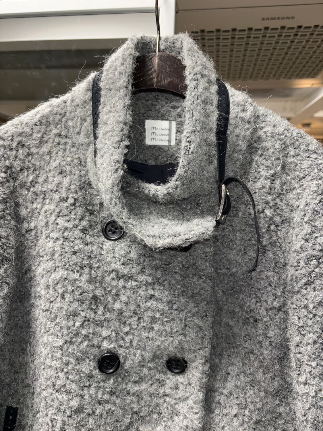 mic lifestyle 알파카 더블 브레스티드 자켓 상품이미지3