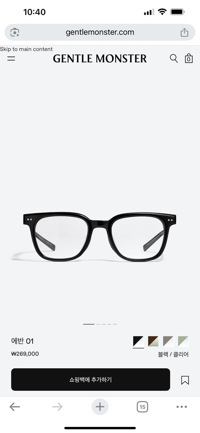 젠틀몬스터 evan 상품이미지1