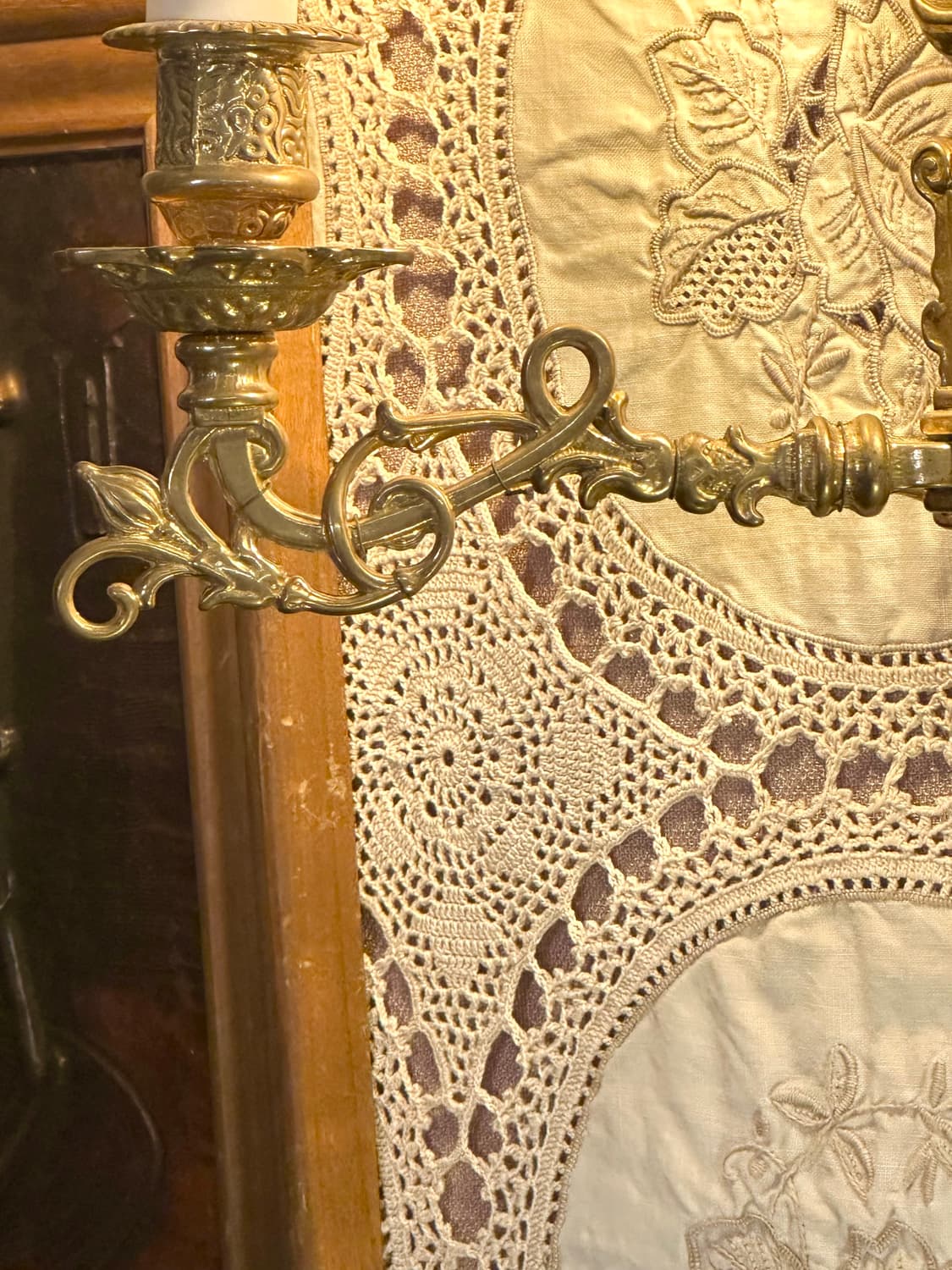 이탈리아 앤틱 2구 벽걸이 촛대 벽등 상품이미지4