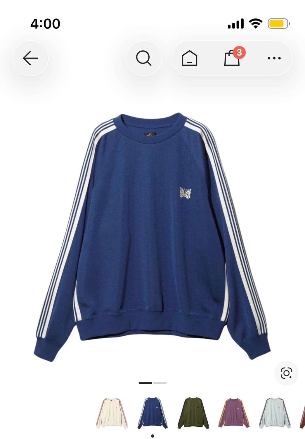 니들스 트랙 크루넥 맨투맨 xl 로얄블루 상품이미지1