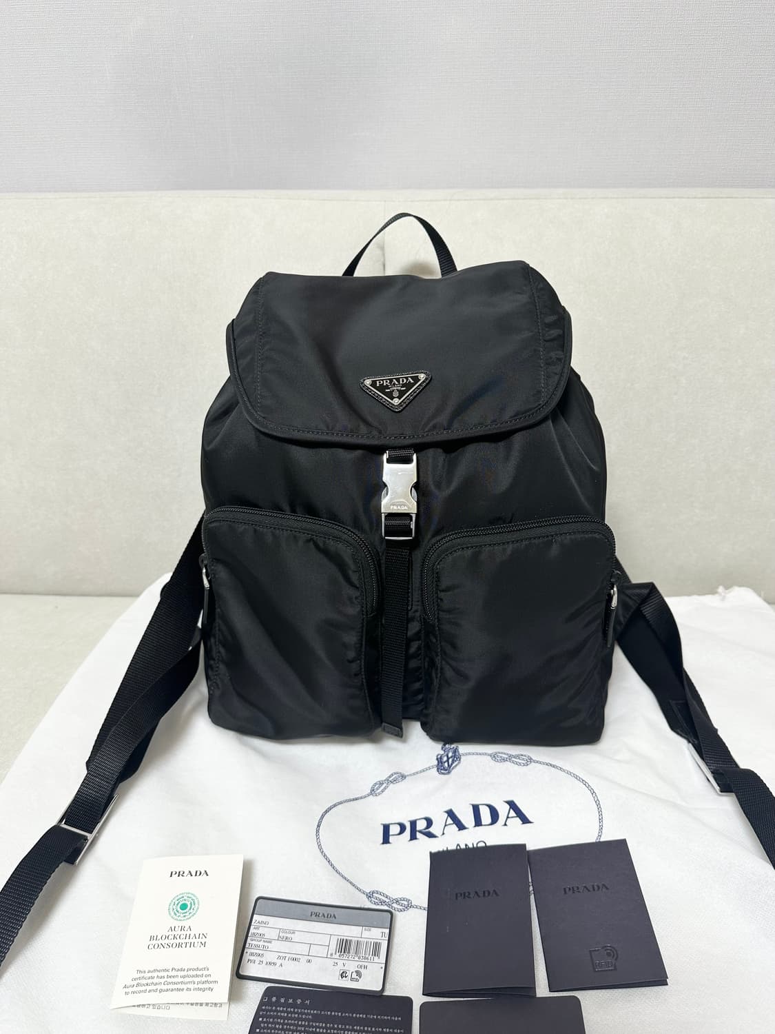 [SA 정품] 프라다 투 포켓 백팩 신형 상품이미지7