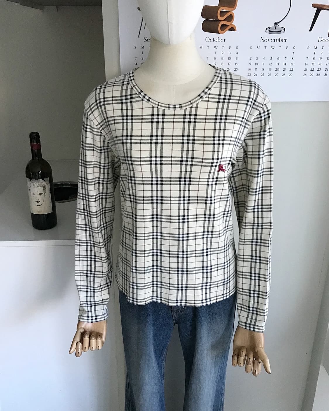 버버리 로고 노바체크 긴팔티 상품이미지7