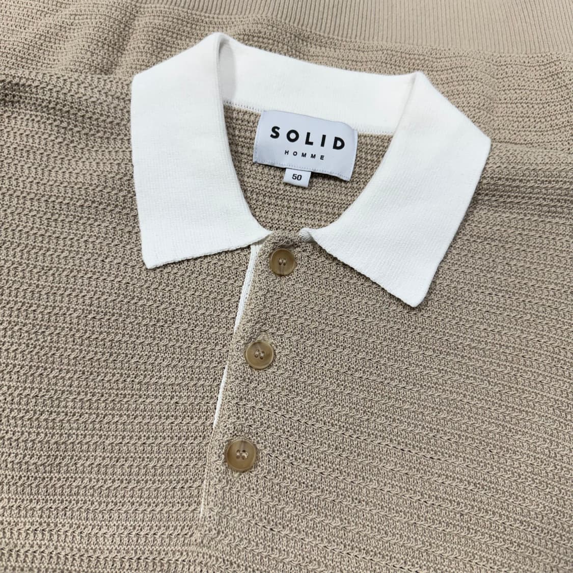 솔리드옴므 니트 카라 반팔티 상품이미지7