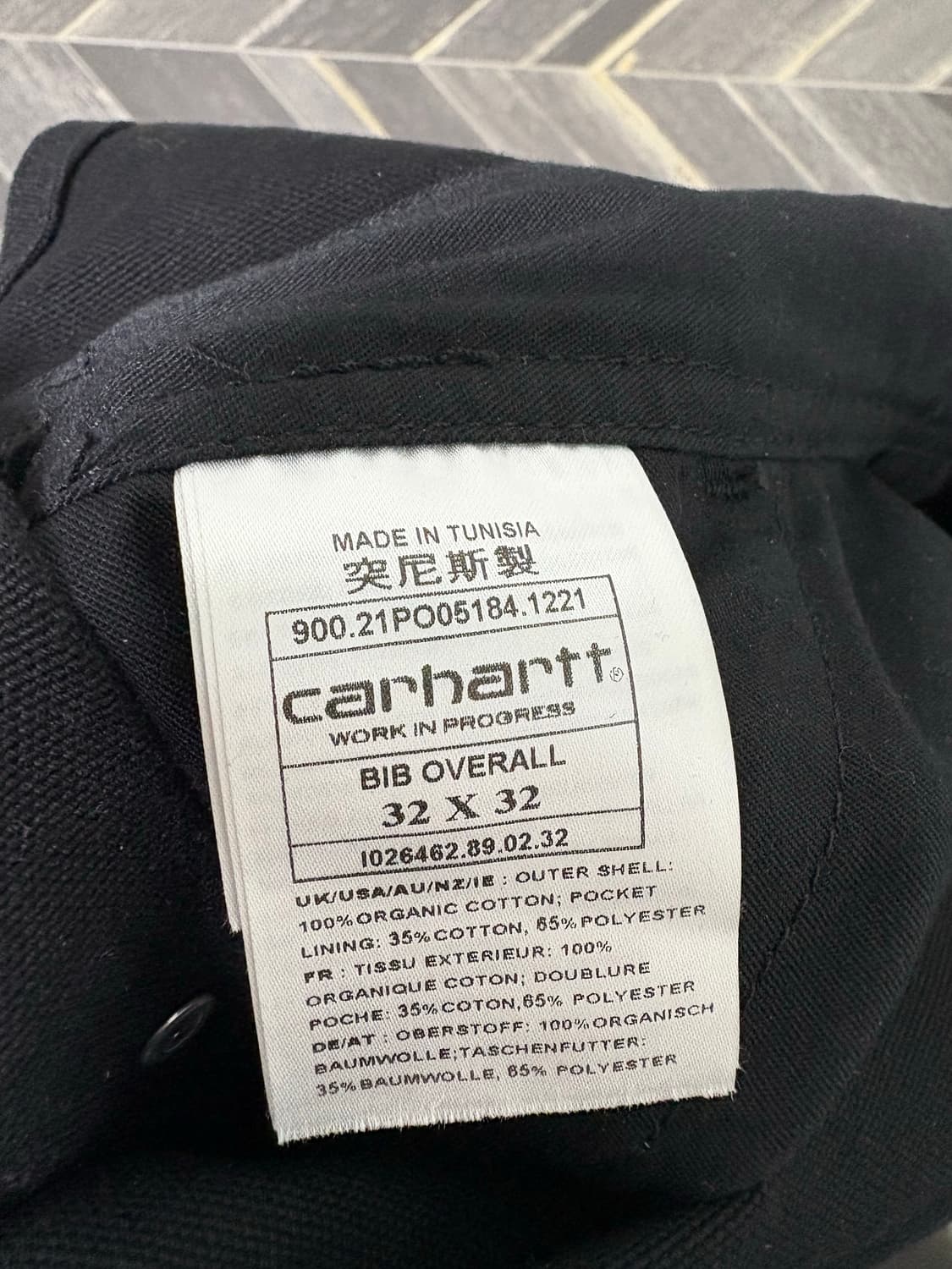 Carhartt bib overall black 칼하트 오버올 32x32 상품이미지4