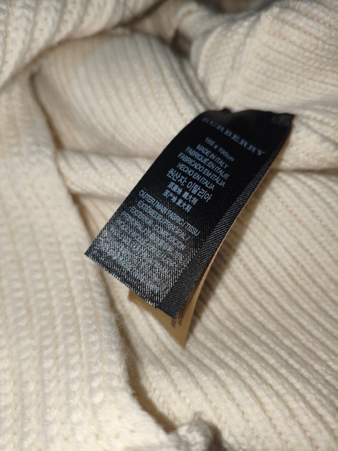 버버리 패치워크 니트 판초 숄  가디건 상품이미지5